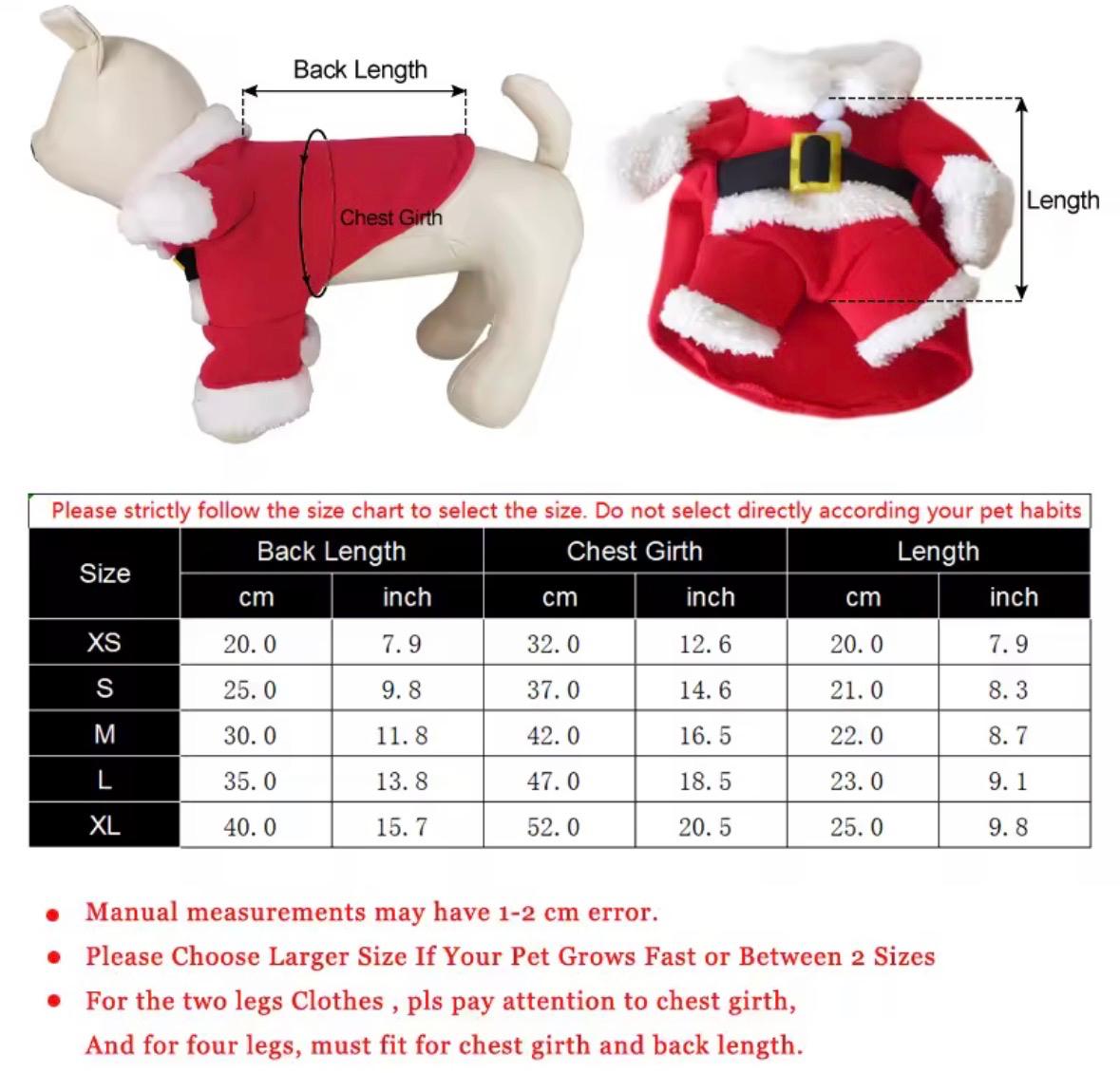 Santa's Shop Pet Christmas Coat